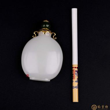 【琢藝軒】新疆和田羊脂白籽玉把件 鼻煙壺 42.8克