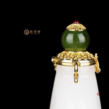 【琢藝軒】新疆和田羊脂白籽玉把件 鼻煙壺 42.8克